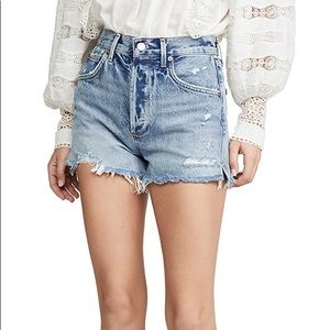 AGOLDE Jadon high rise denim shorts 23 NWOT